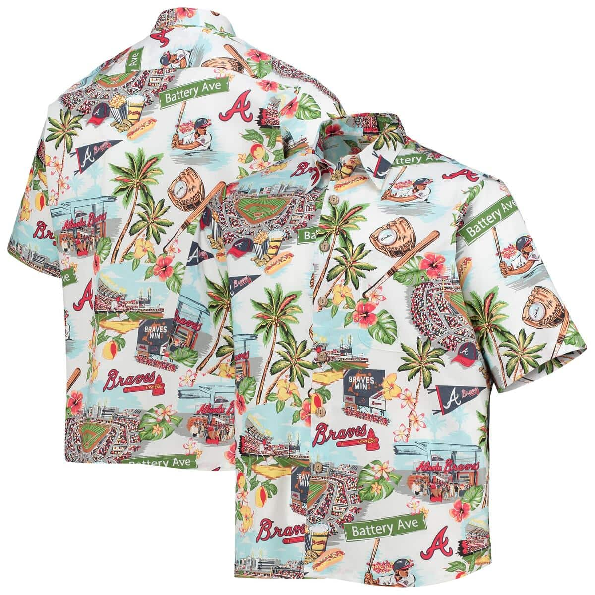 Vintage Atlanta Braves Hawaiian Shirt Sports Gift For Beach Lovers