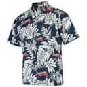 Navy Aloha Atlanta Braves Hawaiian Shirt Baseball Fans Gift