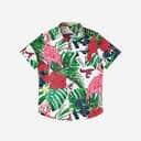 MLB Atlanta Braves Hawaiian Shirt Flamingo Palm Leaves Pattern
