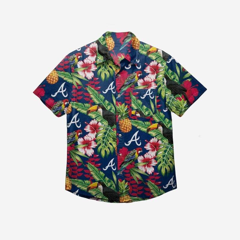 Atlanta Braves Hawaiian Shirt Tropical Pattern Gift For Beach Lovers Atlanta Braves Hawaiian Shirt Tropical Pattern Gift For Beach Lovers