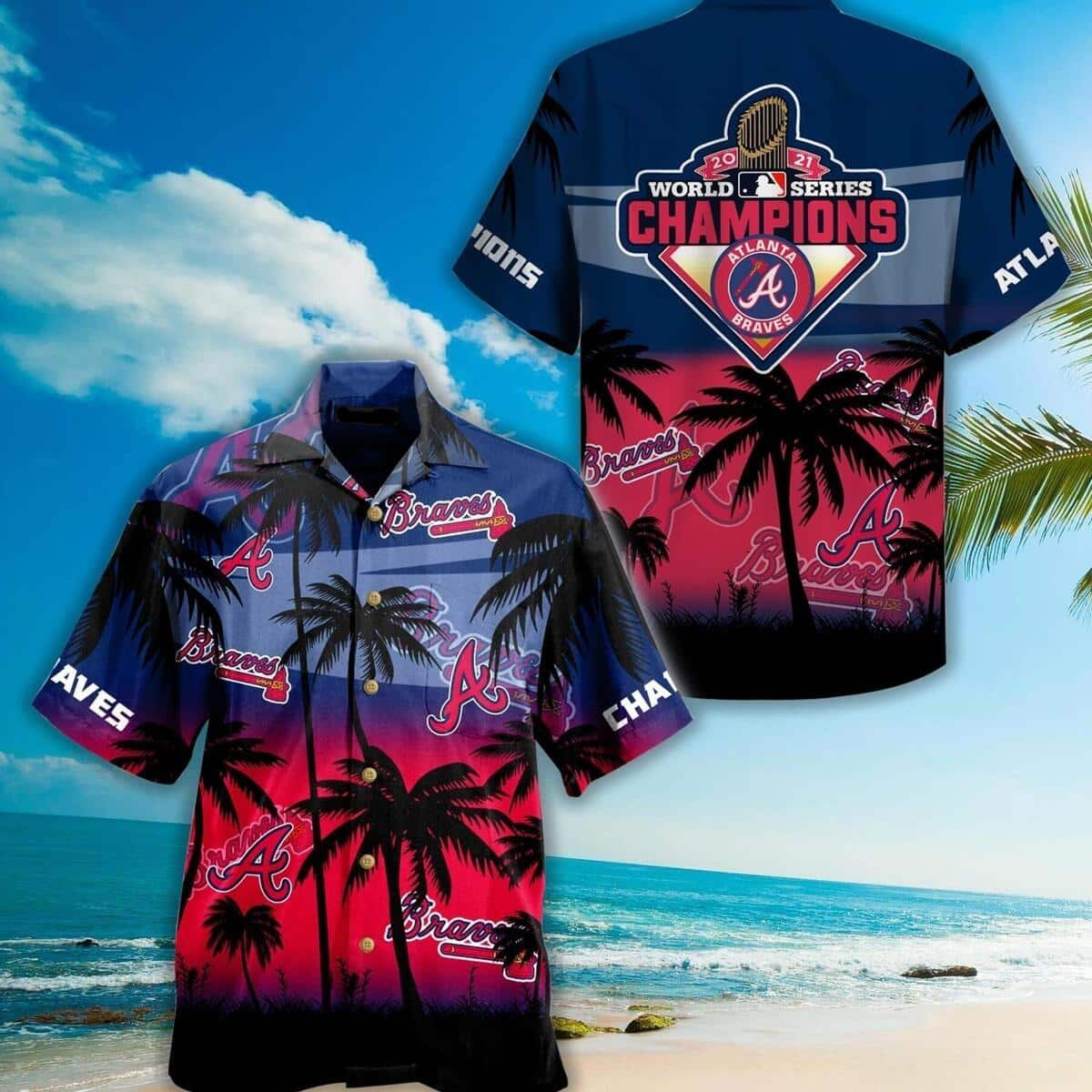 Atlanta Braves Champions Hawaiian Shirt Beach Gift For Sport Fans