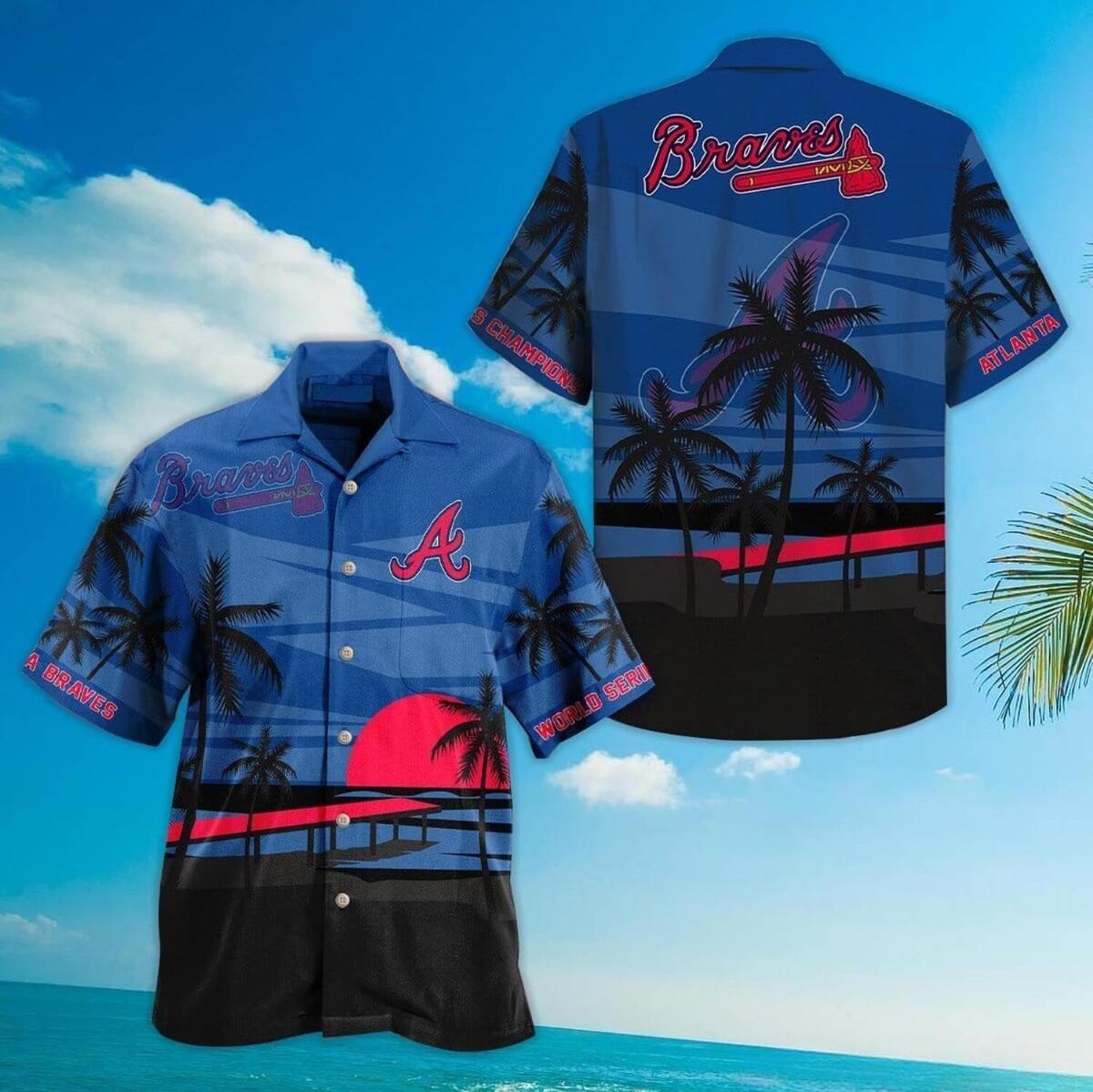 Vintage Atlanta Braves Champions Hawaiian Shirt