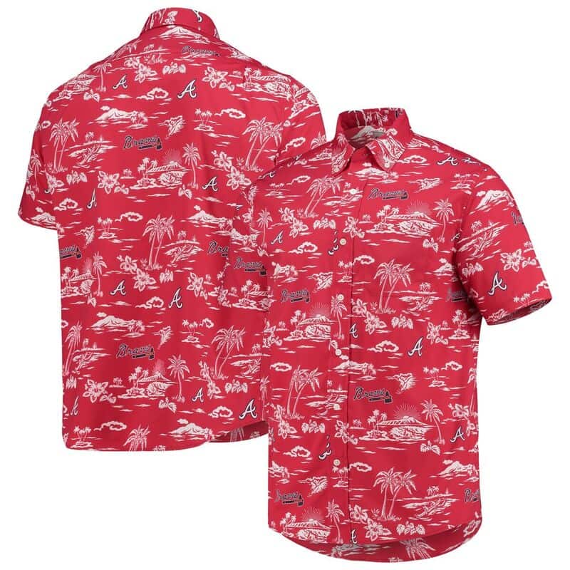 MLB Atlanta Braves Hawaiian Shirt Red Aloha Beach Lovers Gift MLB Atlanta Braves Hawaiian Shirt Red Aloha Beach Lovers Gift