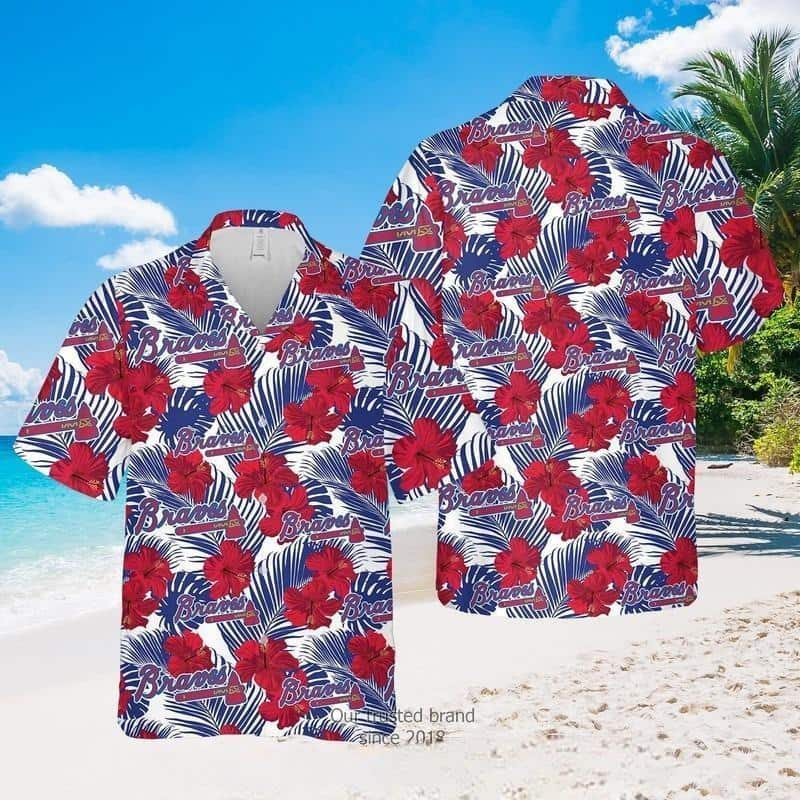 MLB Atlanta Braves Hawaiian Shirt Hibiscus Pattern Beach Lovers Gift