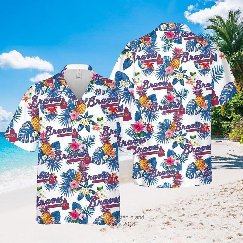 MLB Atlanta Braves Hawaiian Shirt Tropical Pattern Trendy Summer Gift MLB Atlanta Braves Hawaiian Shirt Tropical Pattern Trendy Summer Gift