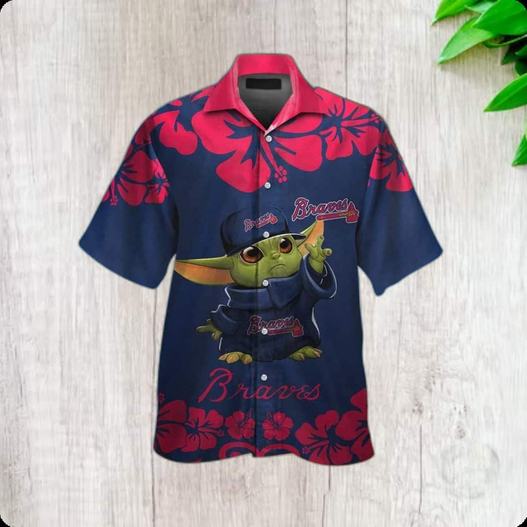 Baby Yoda Star Wars Loves Atlanta Braves Hawaiian Shirt Gift For Sport Fans