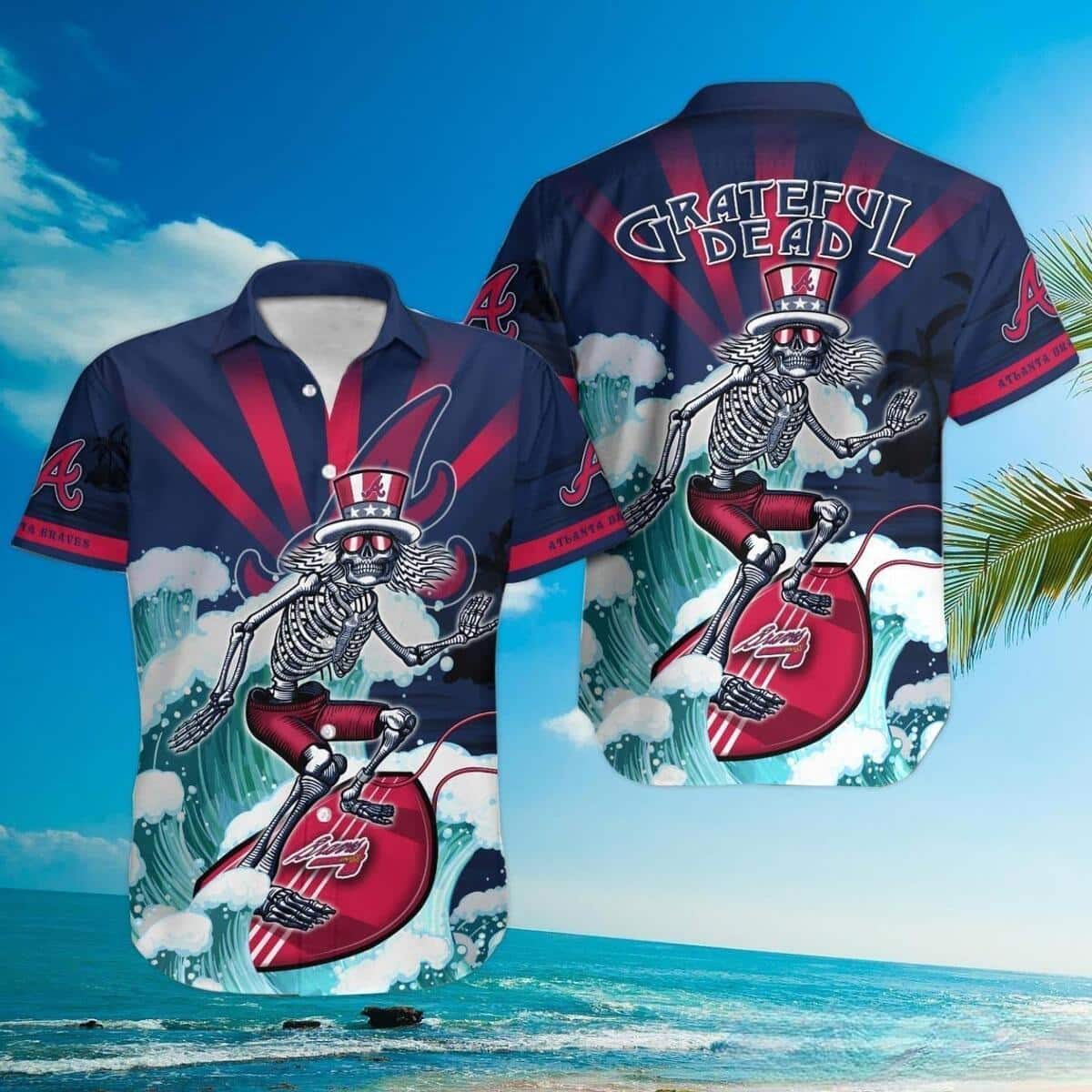 MLB Atlanta Braves Hawaiian Shirt Grateful Dead Baseball Fans Gift