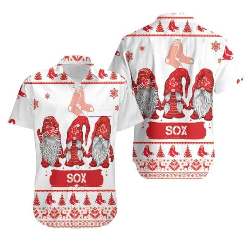 Gnomes Boston Red Sox Hawaiian Shirt Christmas Gift For Beach Lovers Gnomes Boston Red Sox Hawaiian Shirt Christmas Gift For Beach Lovers