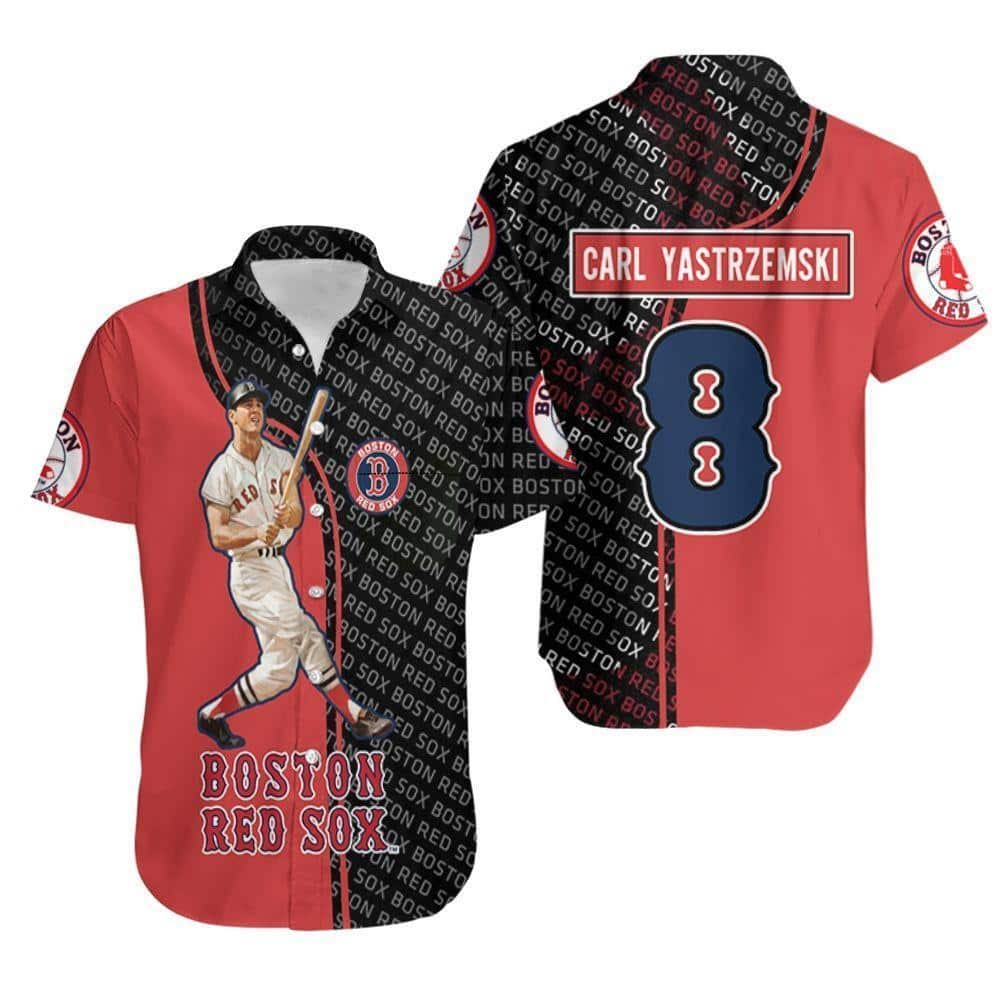 MLB Carl Yastrzemski 8 Boston Red Sox Hawaiian Shirt Gift For Baseball Fans