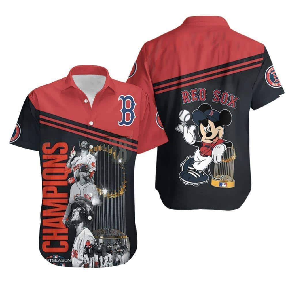 Mickey Disney Boston Red Sox Champions Hawaiian Shirt