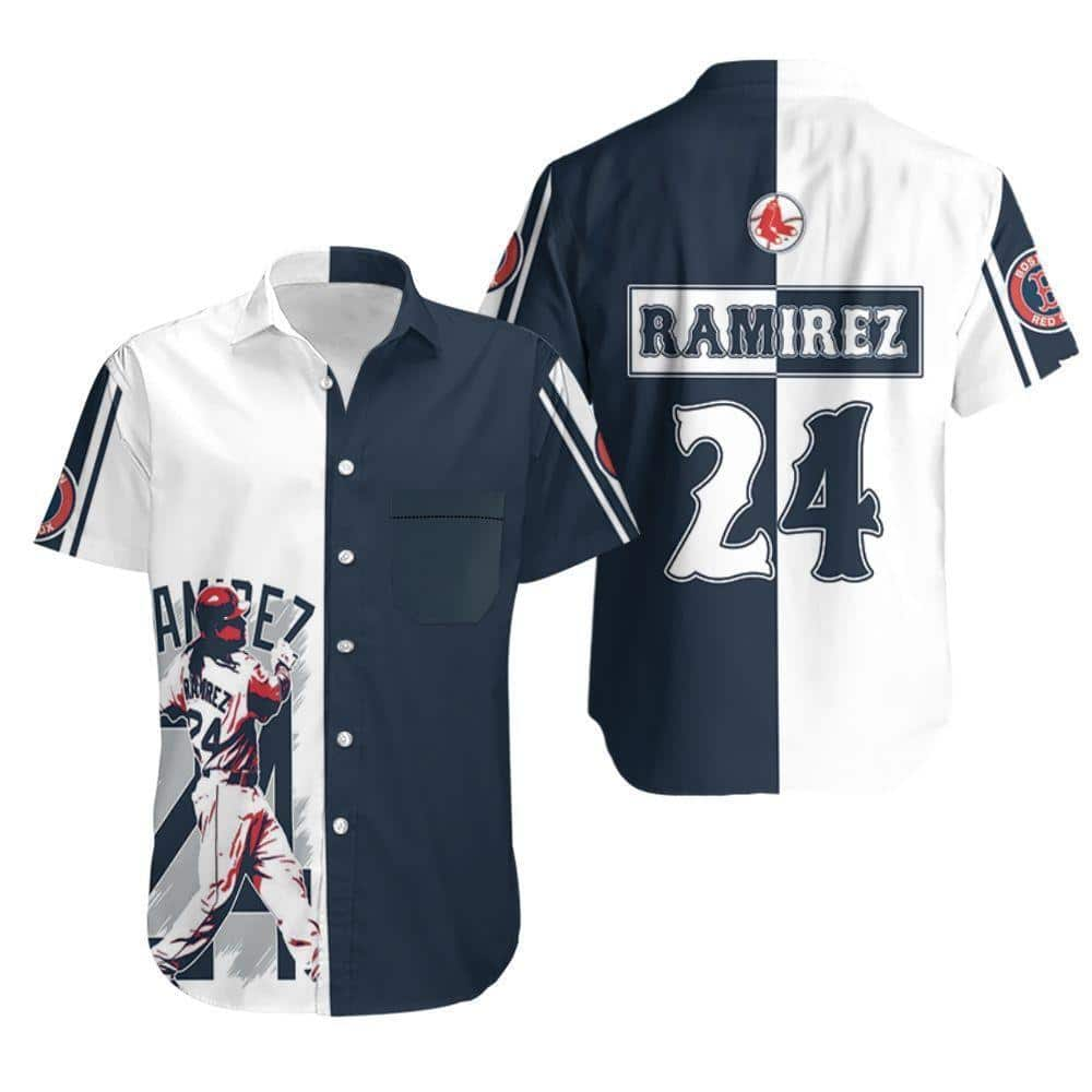 Manny Ramirez 24 Boston Red Sox Hawaiian Shirt Gift For Baseball Fans