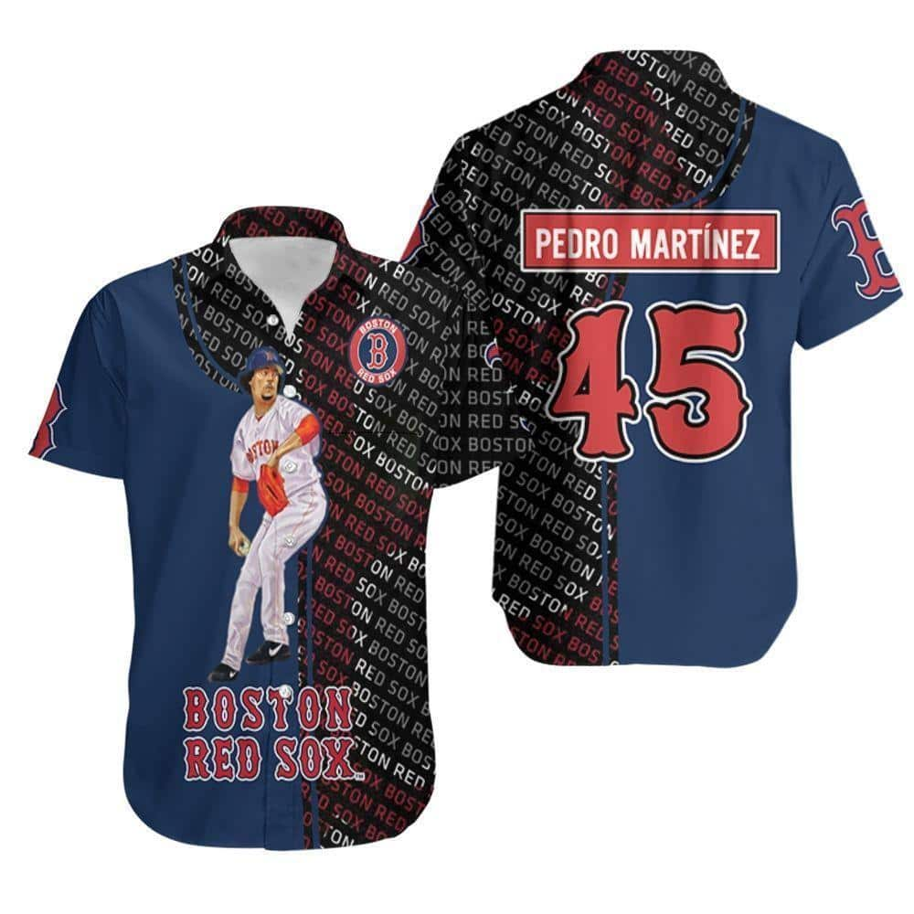 Pedro Martinez 45 Boston Red Sox Hawaiian Shirt Gift For Baseball Fans