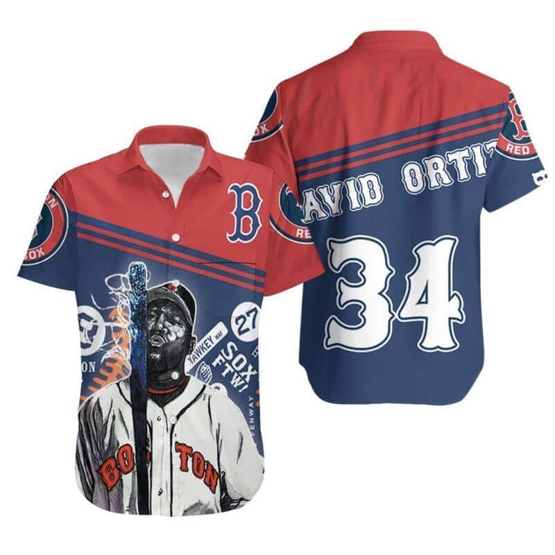 34 David Ortiz Boston Red Sox Hawaiian Shirt Baseball Fans Gift 34 David Ortiz Boston Red Sox Hawaiian Shirt Baseball Fans Gift