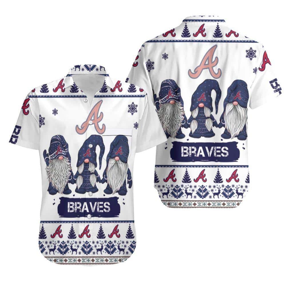 Gnomes Atlanta Braves Hawaiian Shirt Christmas Gift For Baseball Fans