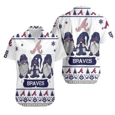 Gnomes Atlanta Braves Hawaiian Shirt Christmas Gift For Baseball Fans