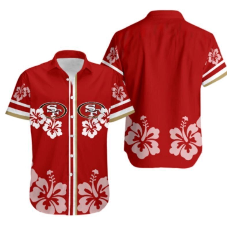 San Francisco 49ers Hawaiian Shirt Hibiscus Flower Beach Lovers Gift San Francisco 49ers Hawaiian Shirt Hibiscus Flower Beach Lovers Gift