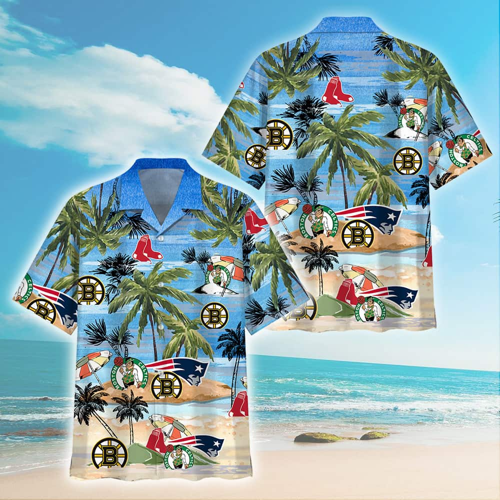 Boston Celtics Boston Red Sox Hawaiian Shirt Sport Gift For Baseball Fans