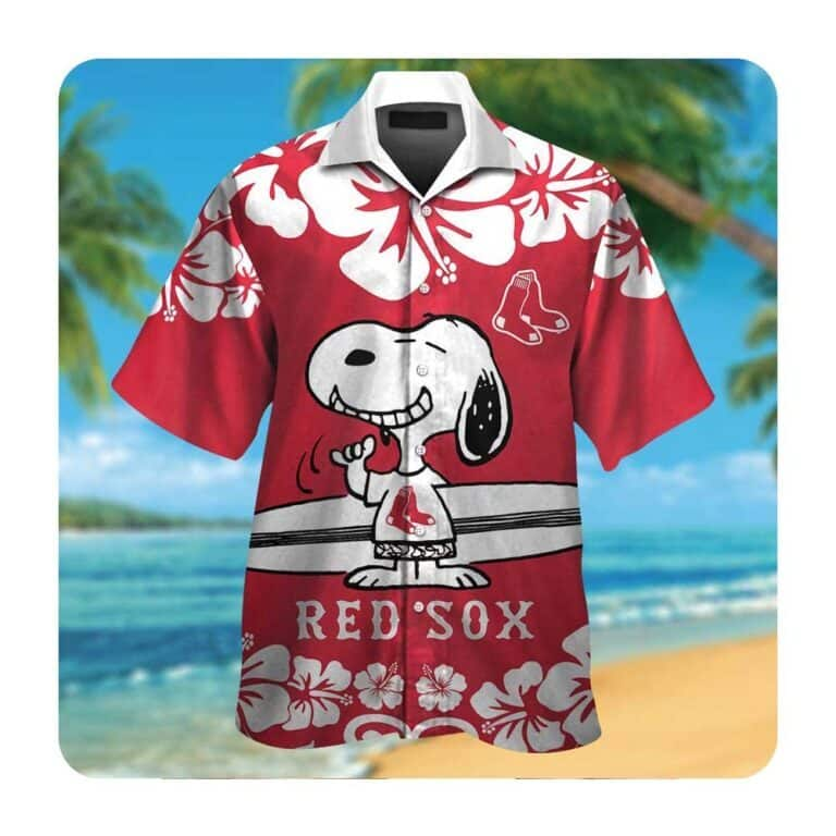 MLB Boston Red Sox Hawaiian Shirt Snoopy Gift For Baseball Fans