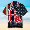 Boston Red Sox Hawaiian Shirt American Flag Independence Day Sport Gift