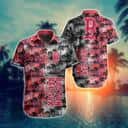 Boston Red Sox Hawaiian Shirt Palm Trees Pattern Gift For Beach Trip