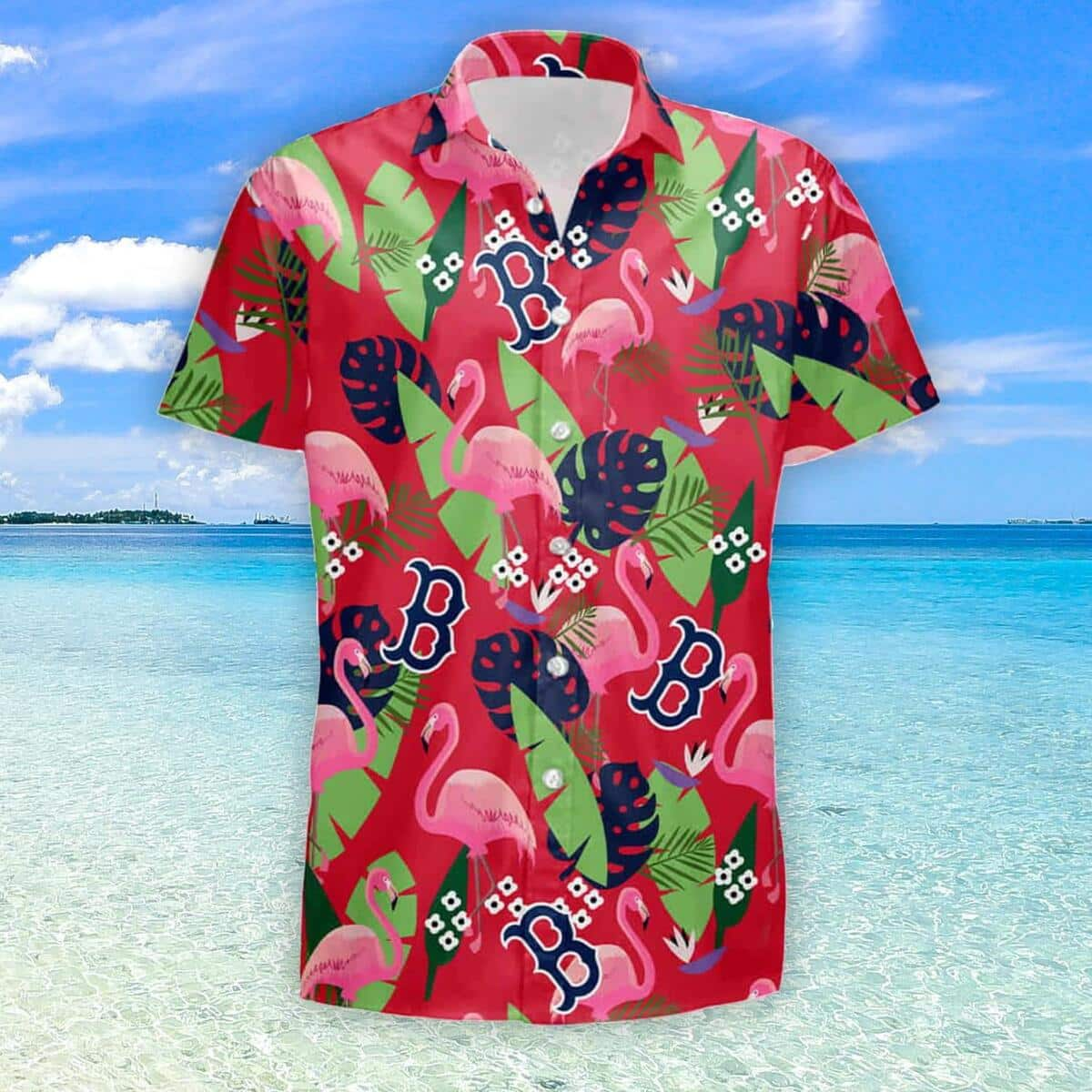 Boston Red Sox Champions Hawaiian Shirt Flamingo Pattern Beach Lovers Gift