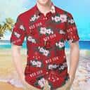 Boston Red Sox Hawaiian Shirt Tropical Pattern Summer Beach Gift
