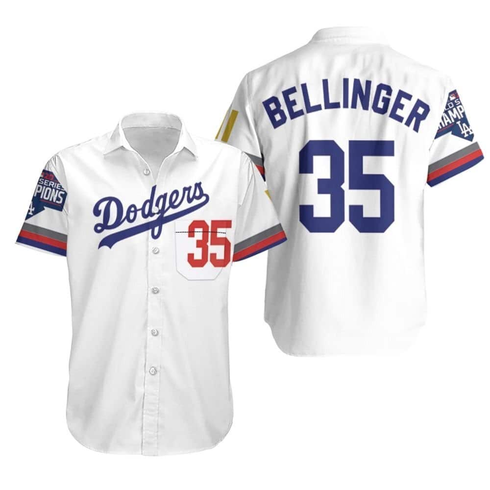 MLB Los Angeles Dodgers Hawaiian Shirt Bellinger 35 Baseball Fans Gift