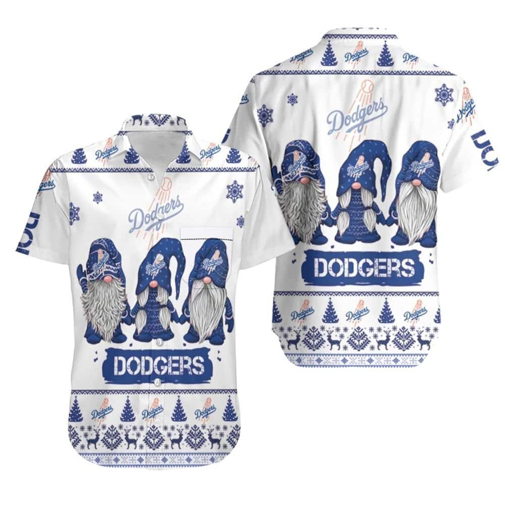 Gnomes Los Angeles Dodgers Hawaiian Shirt Christmas Gift For Baseball Fans