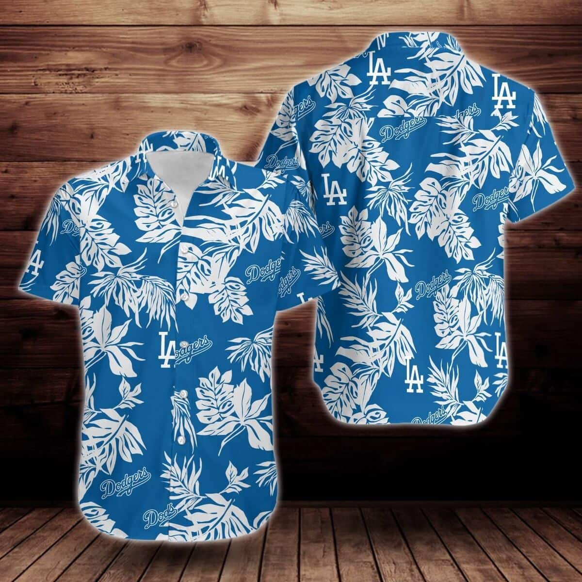 Los Angeles Dodgers Hawaiian Shirt Palm Leaves Pattern Beach Vacation Gift