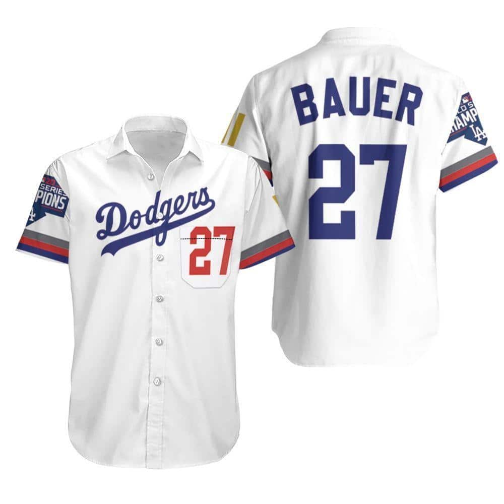 MLB Bauer 27 Los Angeles Dodgers Hawaiian Shirt