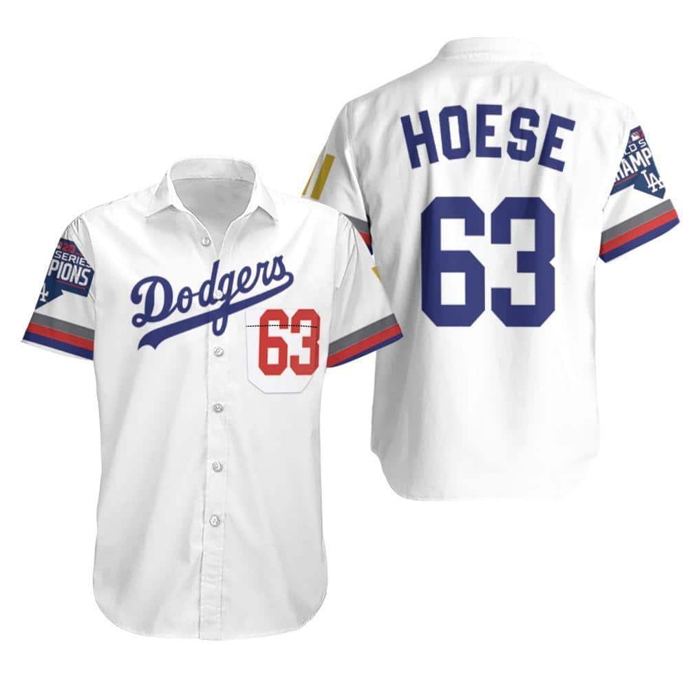 MLB Hoese 63 Los Angeles Dodgers Hawaiian Shirt Baseball Fans Gift