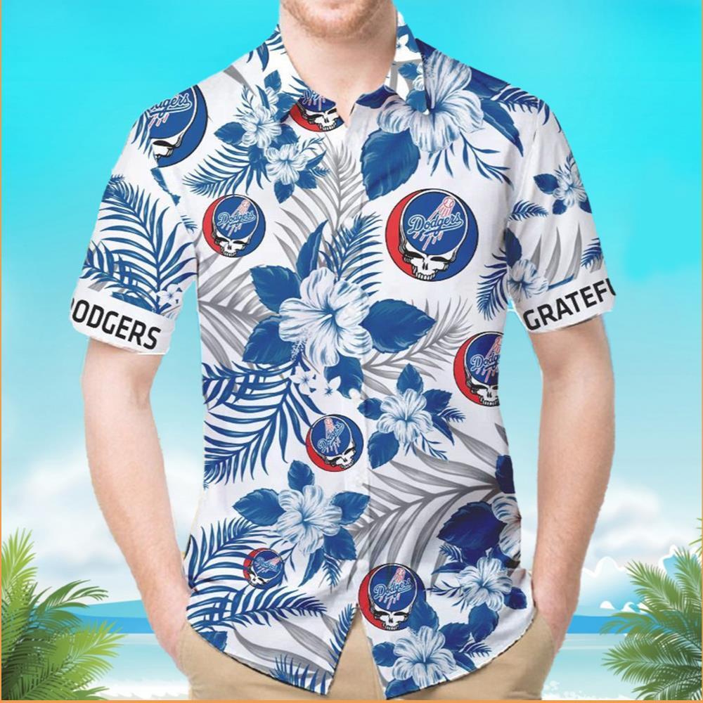 Los Angeles Dodgers Hawaiian Shirt Grateful Dead Beach Vacation Gift