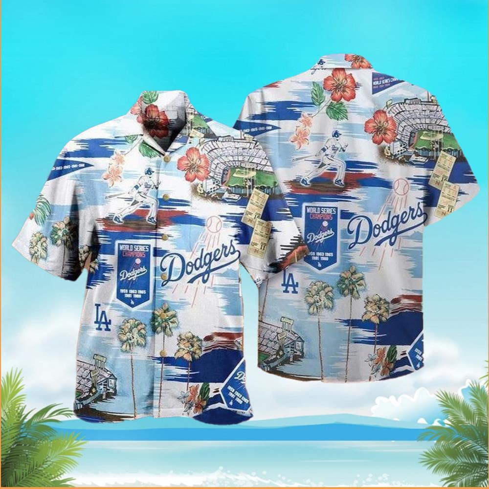 Los Angeles Dodgers Hawaiian Shirt Father's Day Gift For Beach Trip