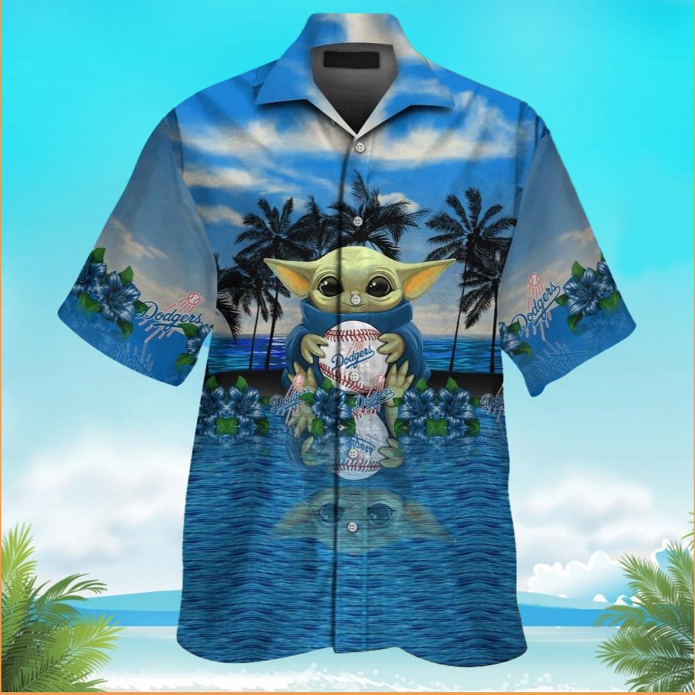 Baby Yoda Star Wars Los Angeles Dodgers Hawaiian Shirt Beach Lovers Gift