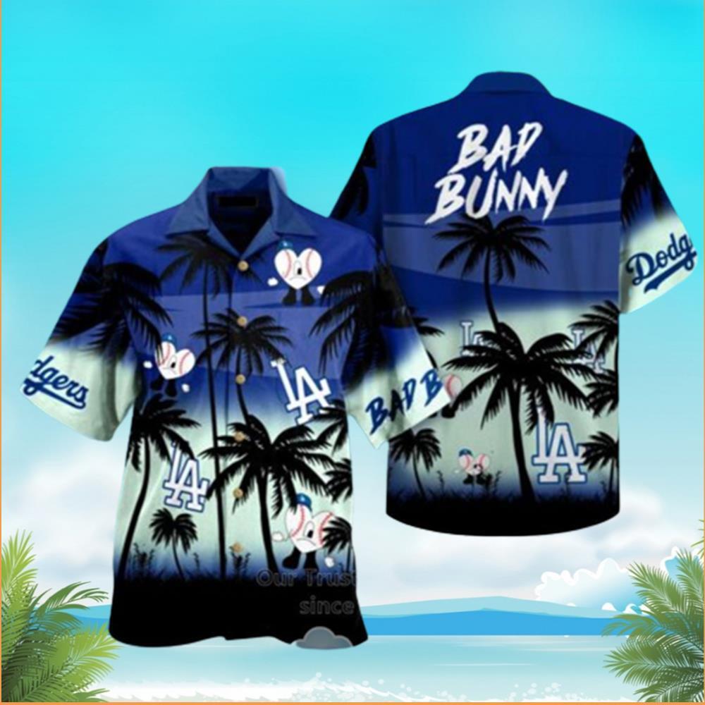 Bad Bunny Los Angeles Dodgers Hawaiian Shirt Summer Beach Gift