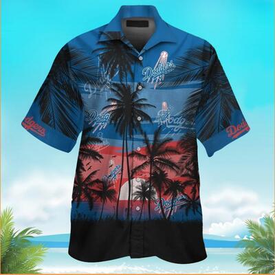 Vintage Los Angeles Dodgers Hawaiian Shirt Summer Beach Gift