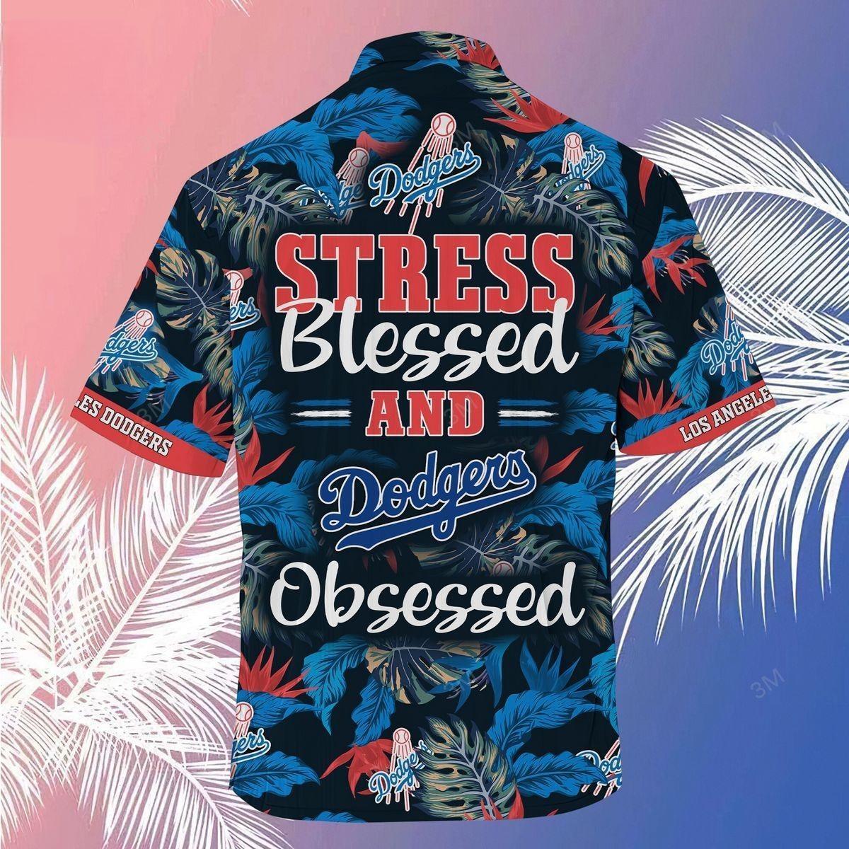 Los Angeles Dodgers Hawaiian Shirt Stress Blessed Obsessed Los Angeles Dodgers Hawaiian Shirt Stress Blessed Obsessed