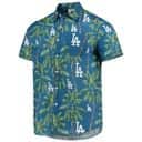 Vintage Los Angeles Dodgers Hawaiian Shirt Palm Trees Pattern
