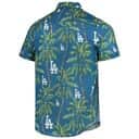 Vintage Los Angeles Dodgers Hawaiian Shirt Palm Trees Pattern