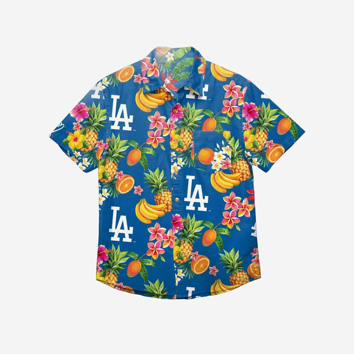 Los Angeles Dodgers Hawaiian Shirt Tropical Fruit Pattern Trendy Summer Gift