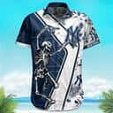 MLB New York Yankees Hawaiian Shirt Skeleton Tropical Flower Pattern