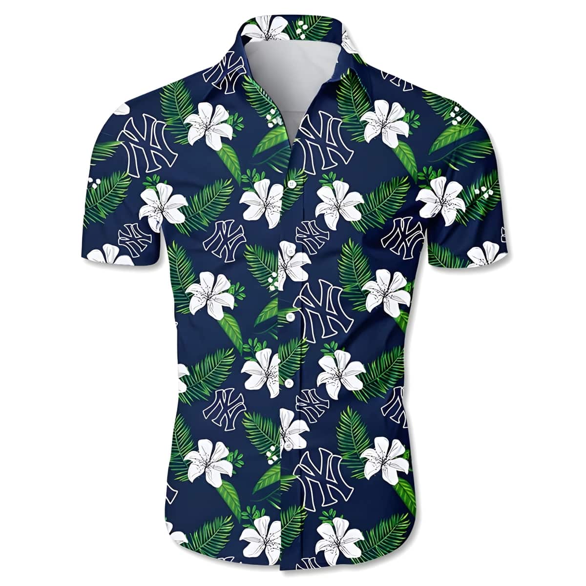 New York Yankees Hawaiian Shirt Tropical Flower Pattern Baseball Gift For Adults