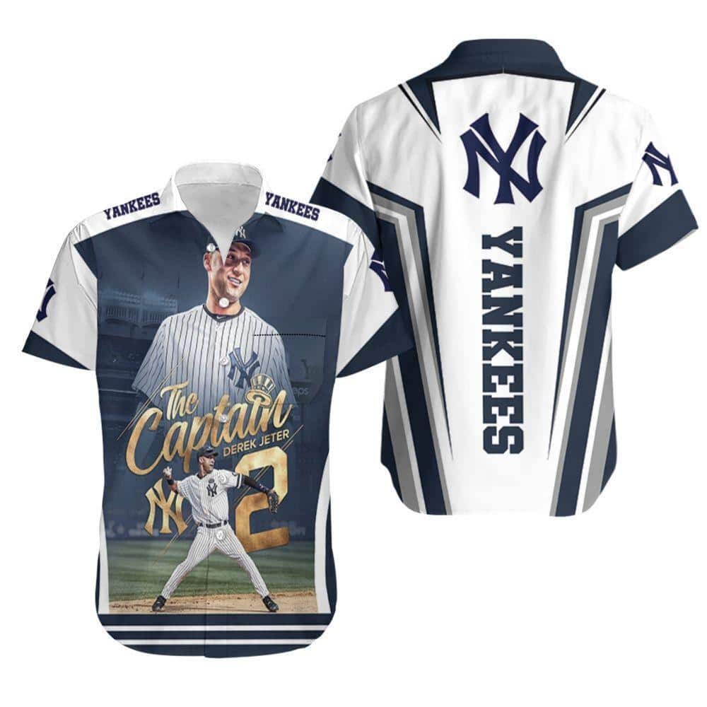 MLB New York Yankees Hawaiian Shirt Derek Jeter The Captain MLB New York Yankees Hawaiian Shirt Derek Jeter The Captain