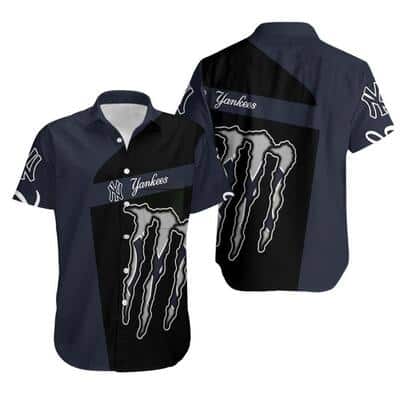 Monster Energy New York Yankees Hawaiian Shirt Baseball Fans Gift