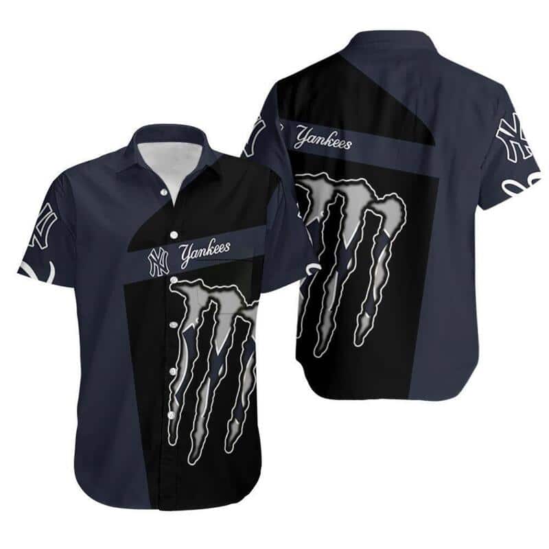Monster Energy New York Yankees Hawaiian Shirt Baseball Fans Gift