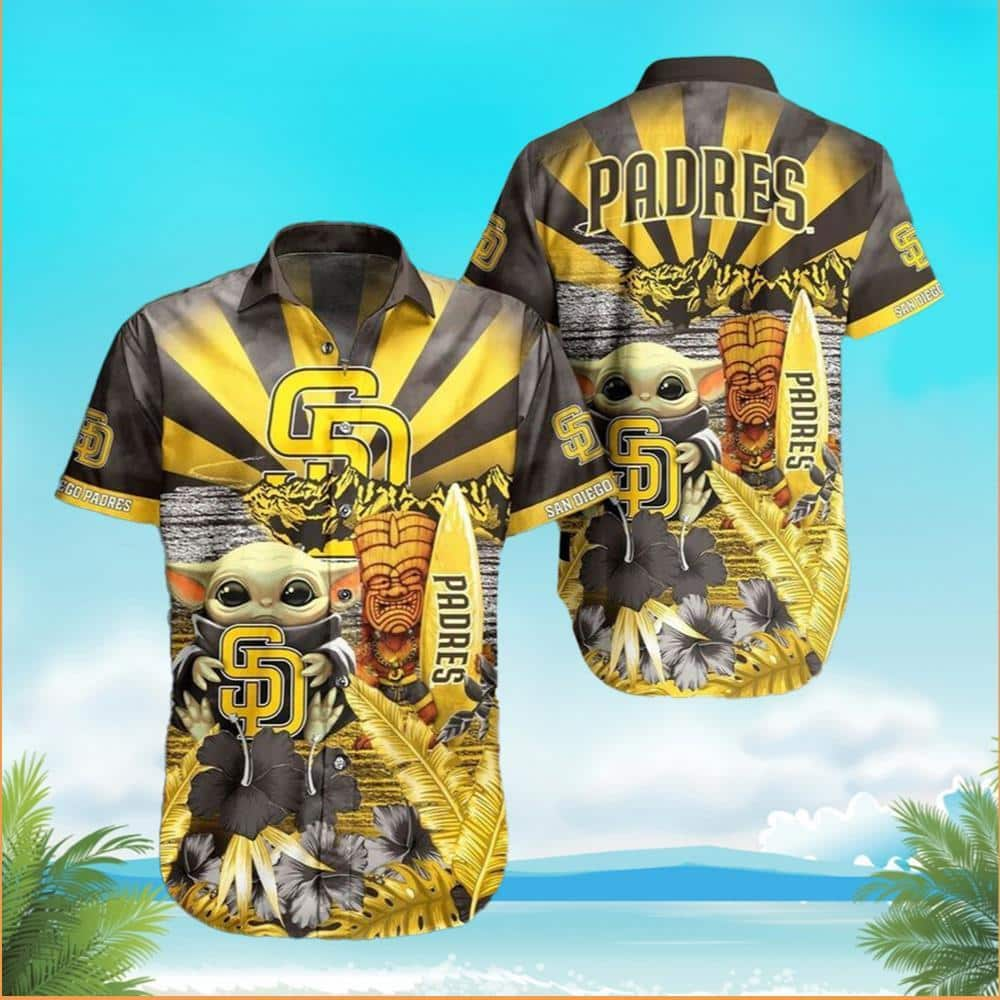 Baby Yoda Star Wars San Diego Padres Hawaiian Shirt Sport Gift For Dad