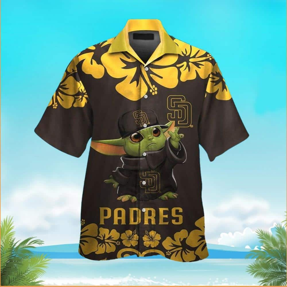 Baby Yoda Star Wars San Diego Padres Hawaiian Shirt Practical Beach Gift