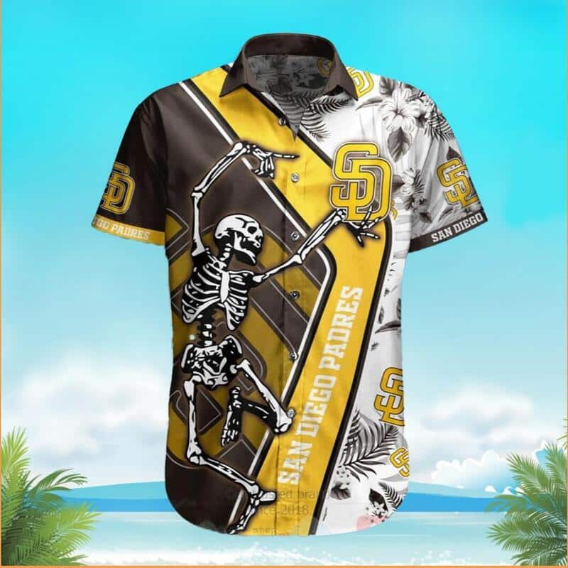 Funny Skeleton MLB San Diego Padres Hawaiian Shirt Baseball Fans Gift Funny Skeleton MLB San Diego Padres Hawaiian Shirt Baseball Fans Gift
