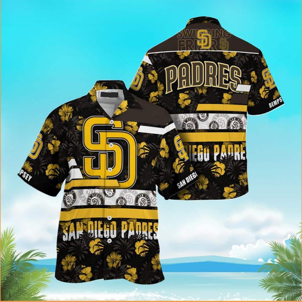 MLB San Diego Padres Hawaiian Shirt Hibiscus Flower Pattern Beach Lovers Gift