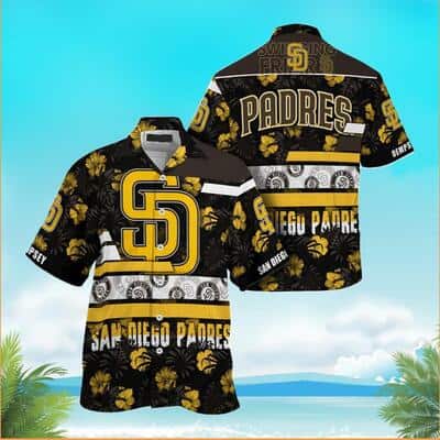 MLB San Diego Padres Hawaiian Shirt Hibiscus Flower Pattern Beach Lovers Gift MLB San Diego Padres Hawaiian Shirt Hibiscus Flower Pattern Beach Lovers Gift